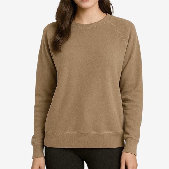 aerie Tops - Aerie Women's Tan Terry Cloth Raglan Sleeve Distressed Sweatshirt Size XS NWT